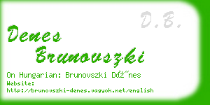 denes brunovszki business card